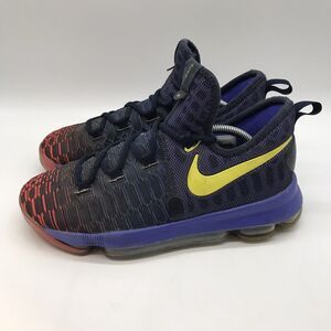 NIKE KD 9 GS Slip On Shoes Boys 6Y Roar  From The Floor 855908-484 Sneaker